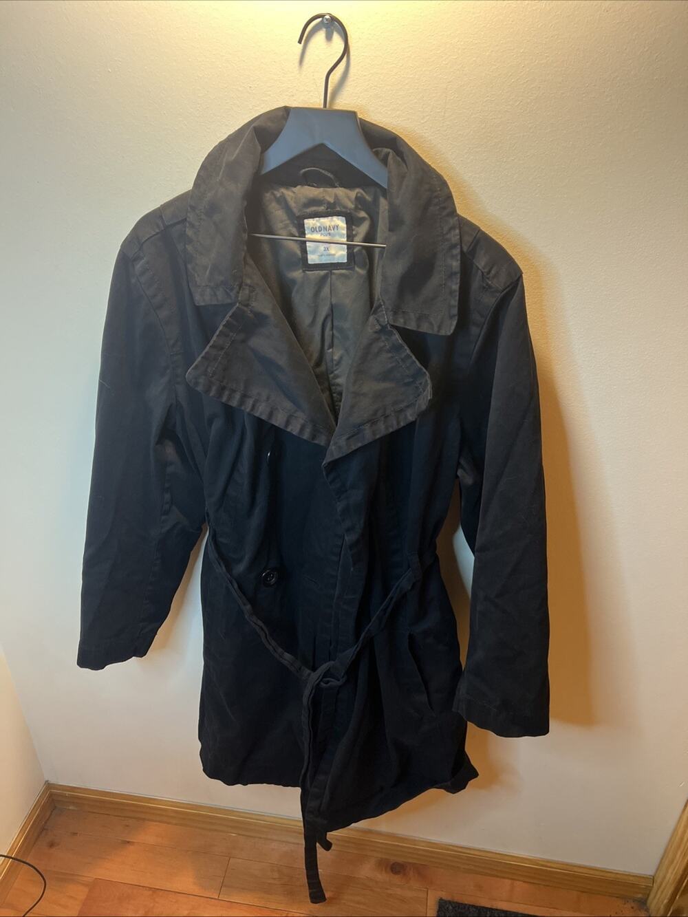 Men’s Black Old Navy Overcoat With Pockets Size Plus 3X